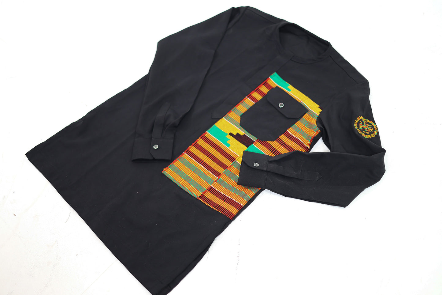 Unisex Kente decorated kaftan