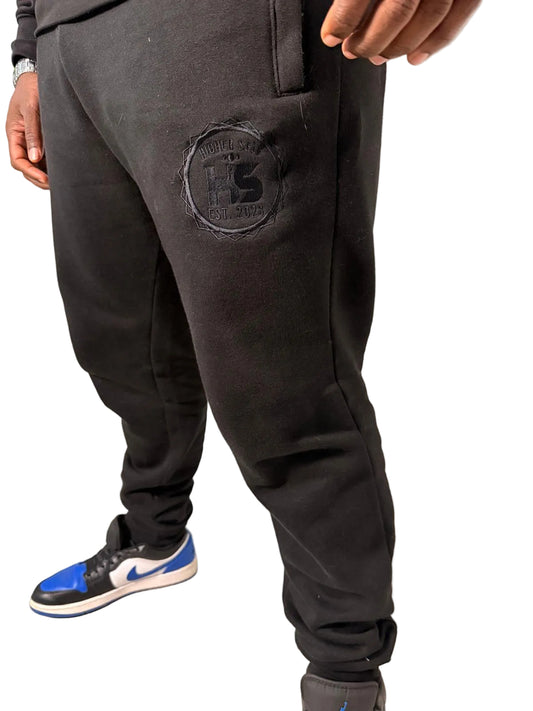 Black on black tracksuit bottom