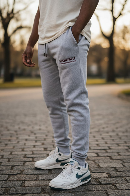 Breath deep embroided tracksuit bottom