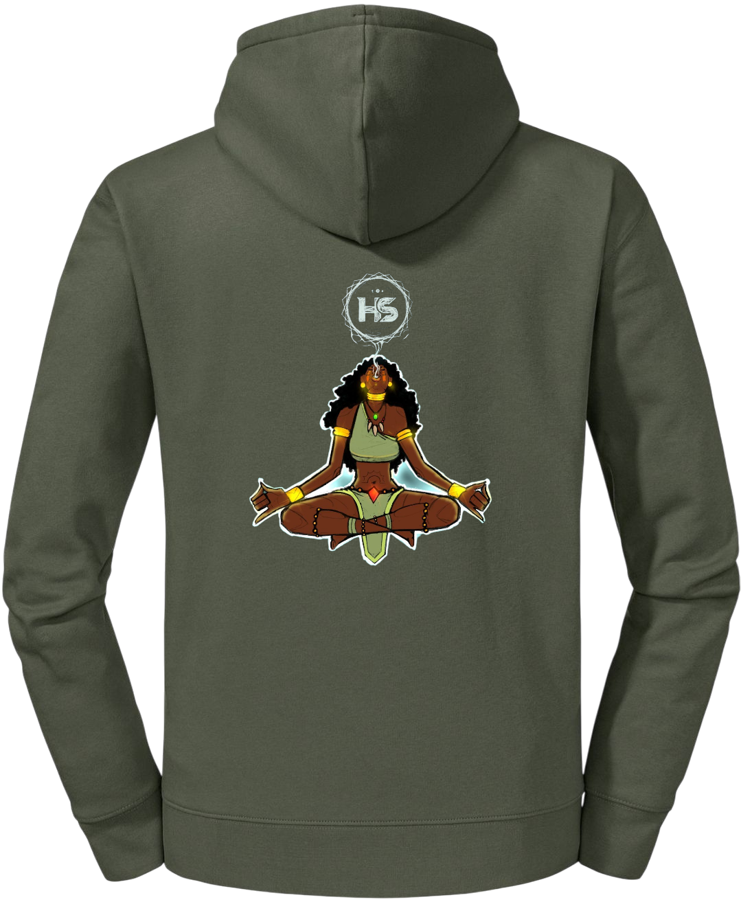 Breathwork embroided male artwork hoodie