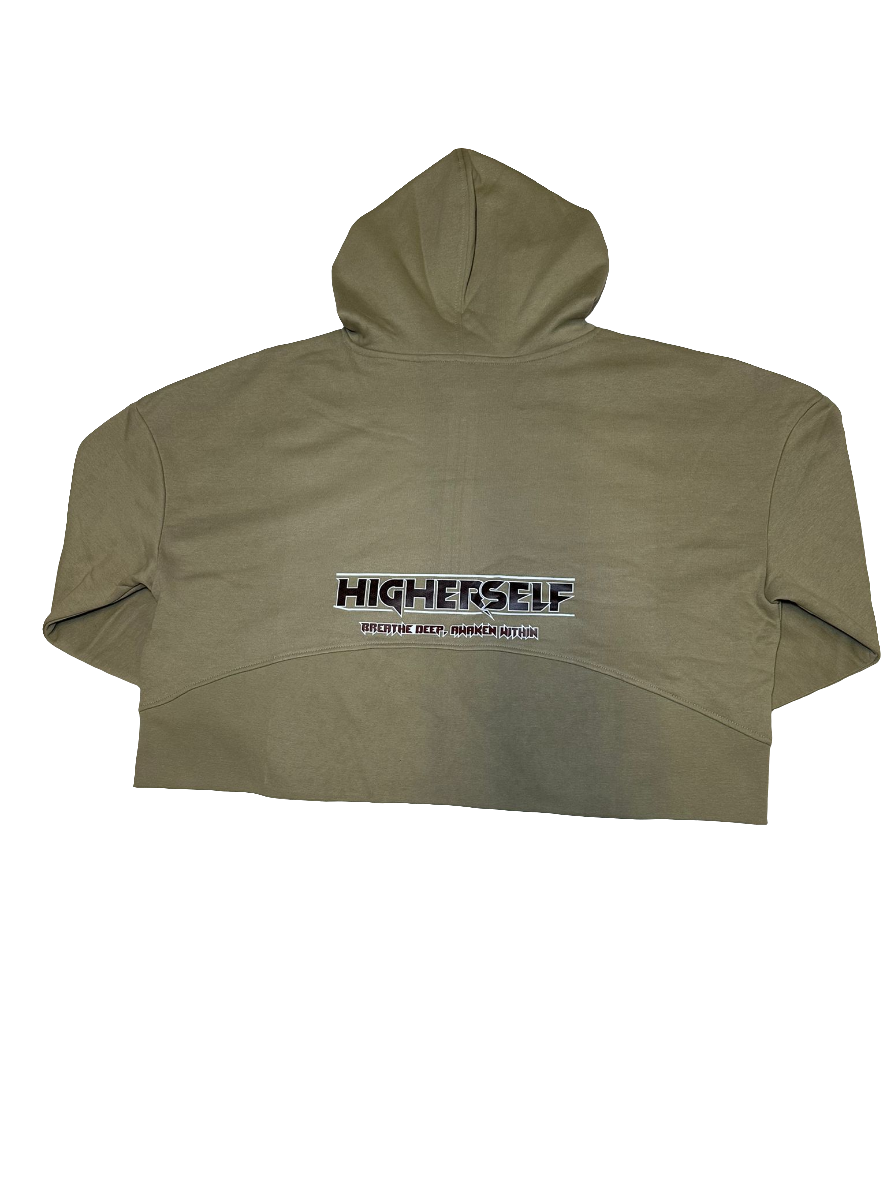 Breath deep Half zip hoody (sage green colour)